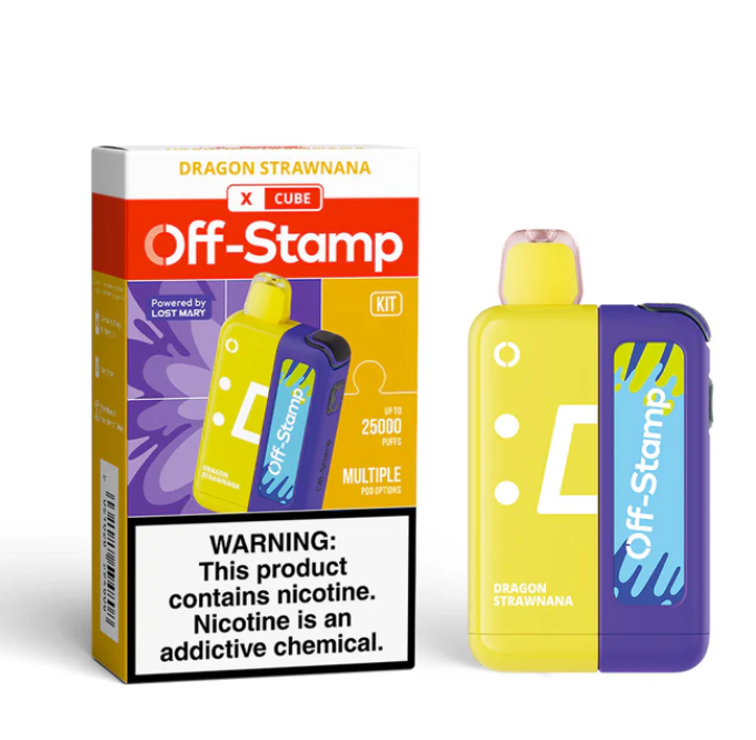 Lost Mary Off-Stamp X-Cube 25k Puffs 50mg 18mL Pod Disposables (Full Kit)