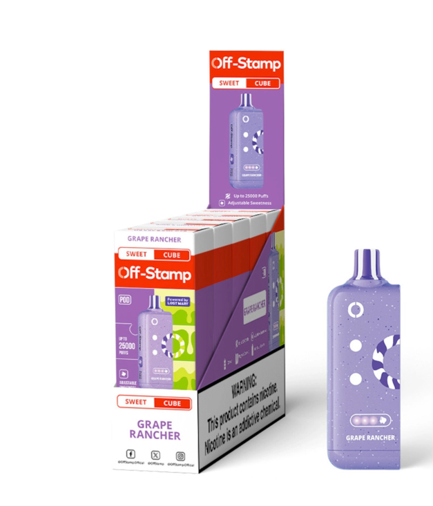 Lost Mary Off-Stamp X-Cube 25k Puffs 50mg 18mL Replacement Pod Disposables