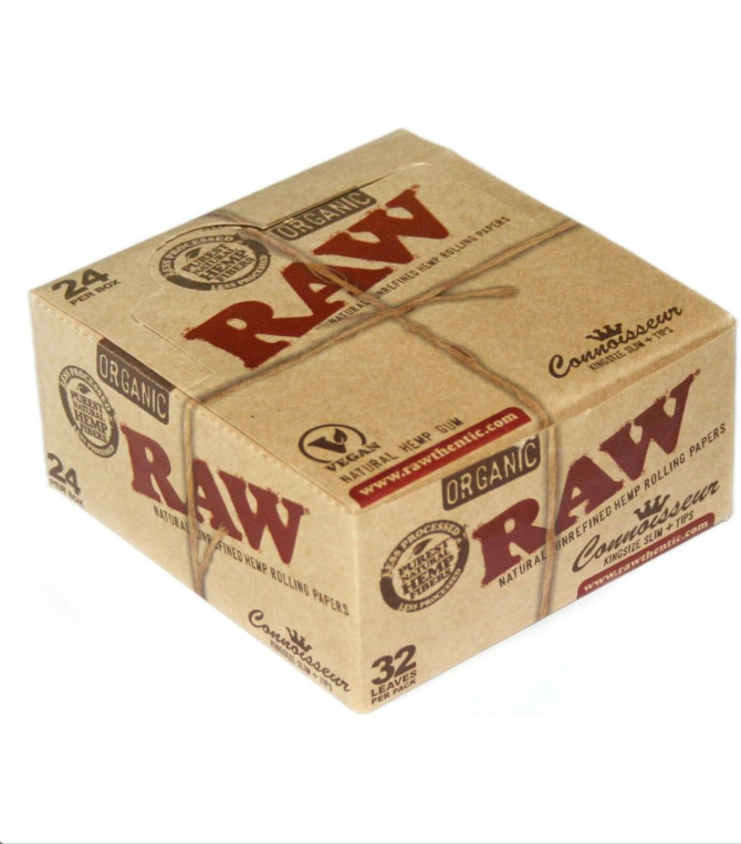 Raw Connoisseur King Size Slim Rolling Papers+Tips