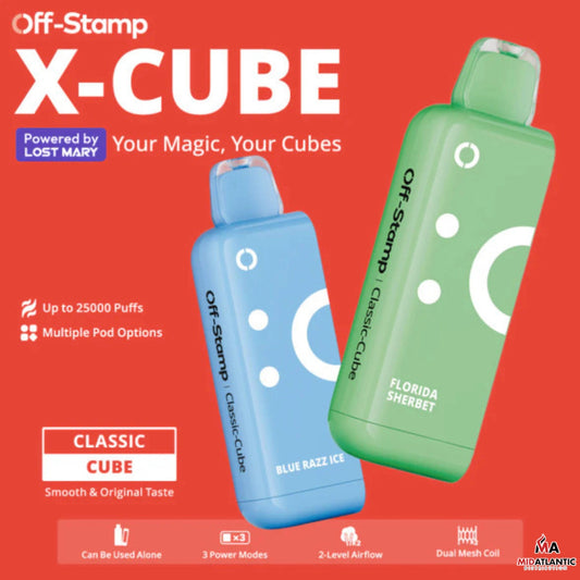 Lost Mary Off-Stamp X-Cube 25k Puffs 50mg 18mL Replacement Pod Disposables