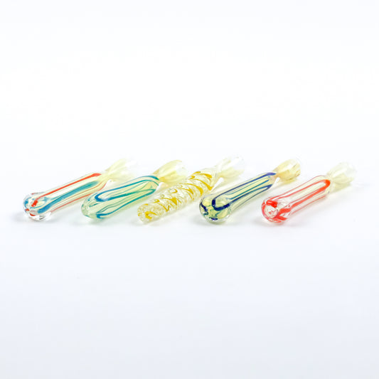 Dual Color Design Glass Chillums 3 Inches