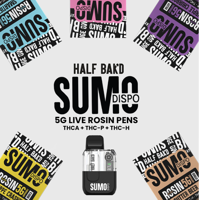 Half Bak’d Sumo THCA-P Live Rosin Blend 5g Disposables