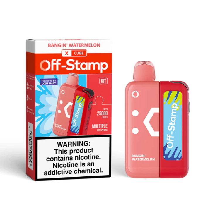 Lost Mary Off-Stamp X-Cube 25k Puffs 50mg 18mL Pod Disposables (Full Kit)