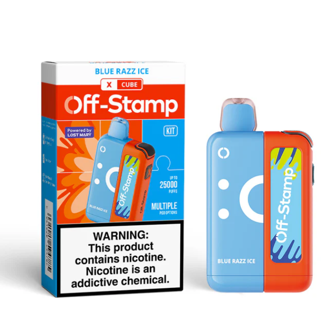 Lost Mary Off-Stamp X-Cube 25k Puffs 50mg 18mL Pod Disposables (Full Kit)