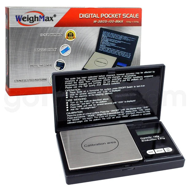 WeighMax Digital Pocket Scale [W-3805-100] (100g x 0.01g)