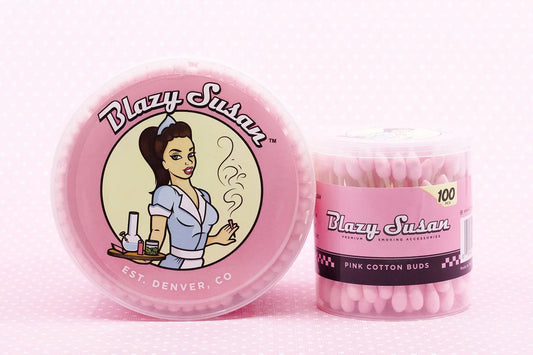 Blazy Susan Pink Cotton Buds '100ct Jar'