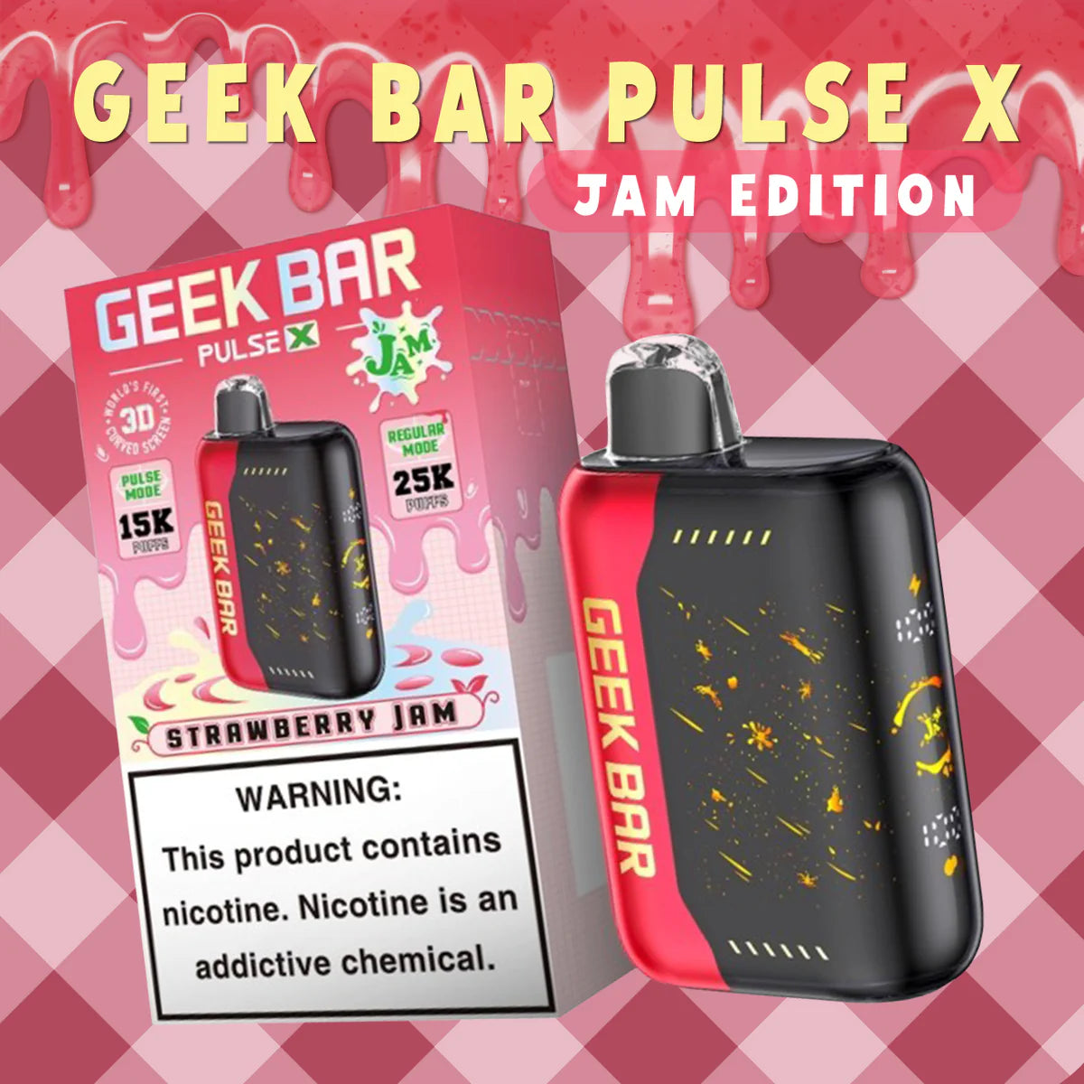 Geek Bar Pulse X 25k Puffs 50mg 18mL Disposables
